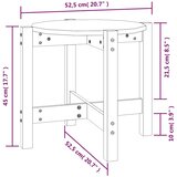  Stolić za kavu crni Ø 52,5x45 cm od masivne borovine | shoptok.hr