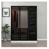 Hanah home Ormar Kale 135x210x52cm Bijelo-crni | Eponuda.ba