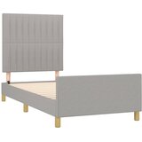 Okvir kreveta bez madraca svjetlosivi 90x200 cm od tkanine | shoptok.hr