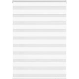 vidaXL Zebra senčilo bela 105x100 cm tkanina širina 100,9cm poliester | Shoptok.si
