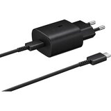 Samsung stenski polnilec z enim USB-C vhodom 25W in priloženim USB-C v USB-C kablom črne barve EP-TA800EBE + EP-DA905BBE (OEM pakiranje) Cene