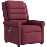 vidaXL Masažni naslonjač od tkanine crvena boja vina | shoptok.hr