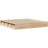  Krevetna konstrukcija s pohranom Smeđa 200 x 200 cm Borova drva | shoptok.hr