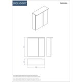 AQUAART kupaonski ormarić sara 60 gornji bijeli sjaj | shoptok.hr