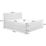 P & B POSTELJA Z VZMETNICO 140 cm x 200 cm , tekstil bež | Shoptok.si