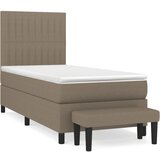 vidaXL Krevet s oprugama i madracem smeđesivi 80x200 cm od tkanine | shoptok.hr