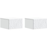 vidaXL Stenska stranska miza 2 pcs Bela 34,5 x 33 x 20 cm, (5000247544) Cene