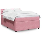  Krevet s oprugama i madracem ružičasti 140x190 cm baršunasti | shoptok.hr