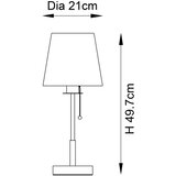  Endon 99596 - Stona lampa 1xE27/10W/230V bela/sjajni hrom | Eponuda.com