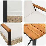  Set vanjskog namještaja 3 pcs Bež i krem bijela poliratan | shoptok.hr