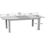 Gardenson Vrtna Miza Flexi, 180-240x100cm | Shoptok.si