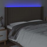  Uzglavlje smeđesivo 183 x 16 x 118/128 cm od tkanine | shoptok.hr