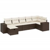 Maison Chic Seti vrtnega pohištva - Vrtna garnitura - Vrtni pohištvo set 7-delna z blazinami rjav poli ratan, (21802128) | Shoptok.si