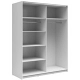 MID.YOU omara z drsnimi vrati, bela, visoki sijaj, prozorno | Shoptok.si
