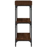  Konzolni stol s policama smeđa boja hrasta 100 x 30 x 80 cm | Shoptok.si