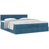 vidaXL otomanski krevet s madracem tamnoplavi 180x200 cm baršunasti | shoptok.hr