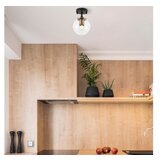 Opviq Črna stropna svetilka s steklenim senčnikom ø 15 cm Atmaca – | Shoptok.si