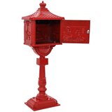 Stojeći sandučić Crvena 42,5 x 29,5 x 117 cm Liveni aluminij | Eponuda.ba