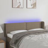 vidaXL LED uzglavlje smeđesivo 147x16x78/88 cm od tkanine Cijene