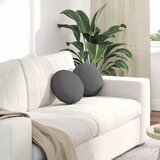  Jastučići za sjedenje 2 pcs Tamno siva Ø30 x 13 cm tkanina | shoptok.hr
