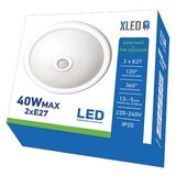 Xled 2*40W (E27) max Nadgradna okrugla LED plafonjera,dan/noc+PIR Sensor,Glass cover/Iron 300*90MM | Eponuda.com
