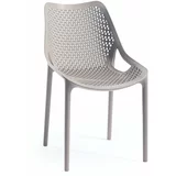 Rojaplast Svijetlo siva plastična vrtna stolica Bilros -