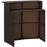 Poli vrtni barski stol smeđi 120 x 55 x 110 cm od poliratana | shoptok.hr