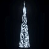 vidaXL akrilni okrasni LED stožec hladno bel 90 cm | Shoptok.si
