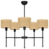  Luster na šipci MADELA 5xE14/40W/230V juta/crna | Eponuda.com