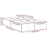  Postelja z dodatnim prostorom za shranjevanje Sonoma Oak 120x200 cm, (22052790) | Shoptok.si