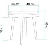 Hanah home Set stolica Vina Mini 0900, 40x46x33 cm, 2 komada, Bež | Eponuda.ba