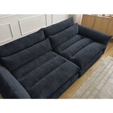 Bobochic Paris Temno modra sedežna garnitura iz šenilje 276 cm Neil – | Shoptok.si