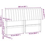 vidaXL Tapecirani uzglavlje Tamno siva 160 cm Čvrsto borovo drvo | shoptok.hr