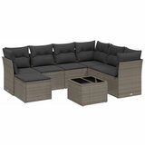  8-dijelni set vrtnih sofa od poliratana s jastucima svjetlosivi | shoptok.hr