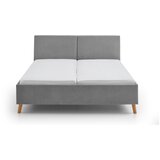 Meise Möbel Siva oblazinjena zakonska postelja z letvenim dnom 180x200 cm Piano – | Shoptok.si