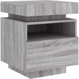  Noćni ormarić s LED svjetlima boja hrasta sonome 40x39x48,5 cm | shoptok.hr
