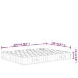  Madrac s džepičastim oprugama srednje čvrst 160 x 200 cm bračni | shoptok.hr