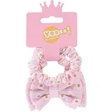 dečje scrunchy gumice za kosu roze cvetovi 2/1