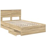  Krevetna konstrukcija s ladicama Sonoma hrast 120 x 190 cm | shoptok.hr