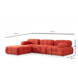 Atelier Del Sofa ugaona garnitura doblo 3 seater with pouffe ( L1 O1 1R pouffe) red | ePonuda.com