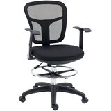 Vinsetto pisarniški stol mreža (100% poliester), jeklo 59D x 59Š x 95–115V cm Črna, (5000242952) | Shoptok.si