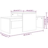  Set stolića za kavu boja hrasta 100x48x40 cm konstruirano drvo | shoptok.hr