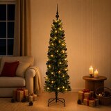  Umjetno usko božićno drvce s kuglicom 150 cm 150 LED lampica | shoptok.hr