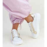 Gemre White leather sneakers on a chunky sole Viera | Shoptok.si