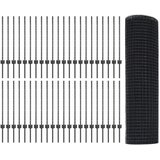  Zatvorena žičana ograda s postovima 100 x 0,8 m Siva Mreža | shoptok.hr