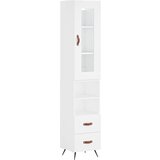 Maison Chic Visoka omara - Komoda - Predalnik bela 34,5x34x180 cm inženirski les, (21721779) Cene