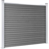 vidaXL Komplet ograjnih panelov WPC 526x146 cm siv | Shoptok.si