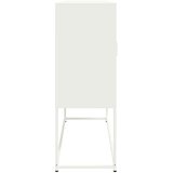 vidaXL Visoka omara bela 100,5x39x107 cm jeklo | Shoptok.si