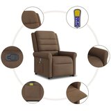 masažni naslanjač z dvižno funkcijo, rjava | Shoptok.si