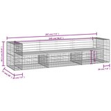  Vrtna klupa s gabionskim dizajnom 287x71x65,5 cm drvo duglazije | shoptok.hr